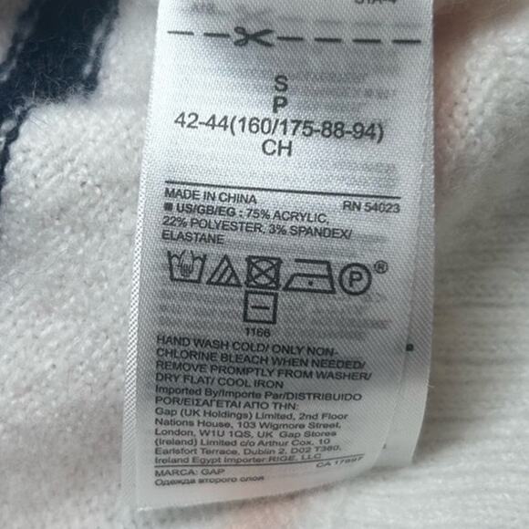 GAP Turtleneck Soft Preppy Rainbow Coastal Knit Pullover Sweater Size S - Picture 10 of 10